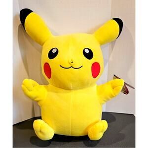 Pokemon 14 inch Pikachu Stuffed Animal Toy Factory, NEW